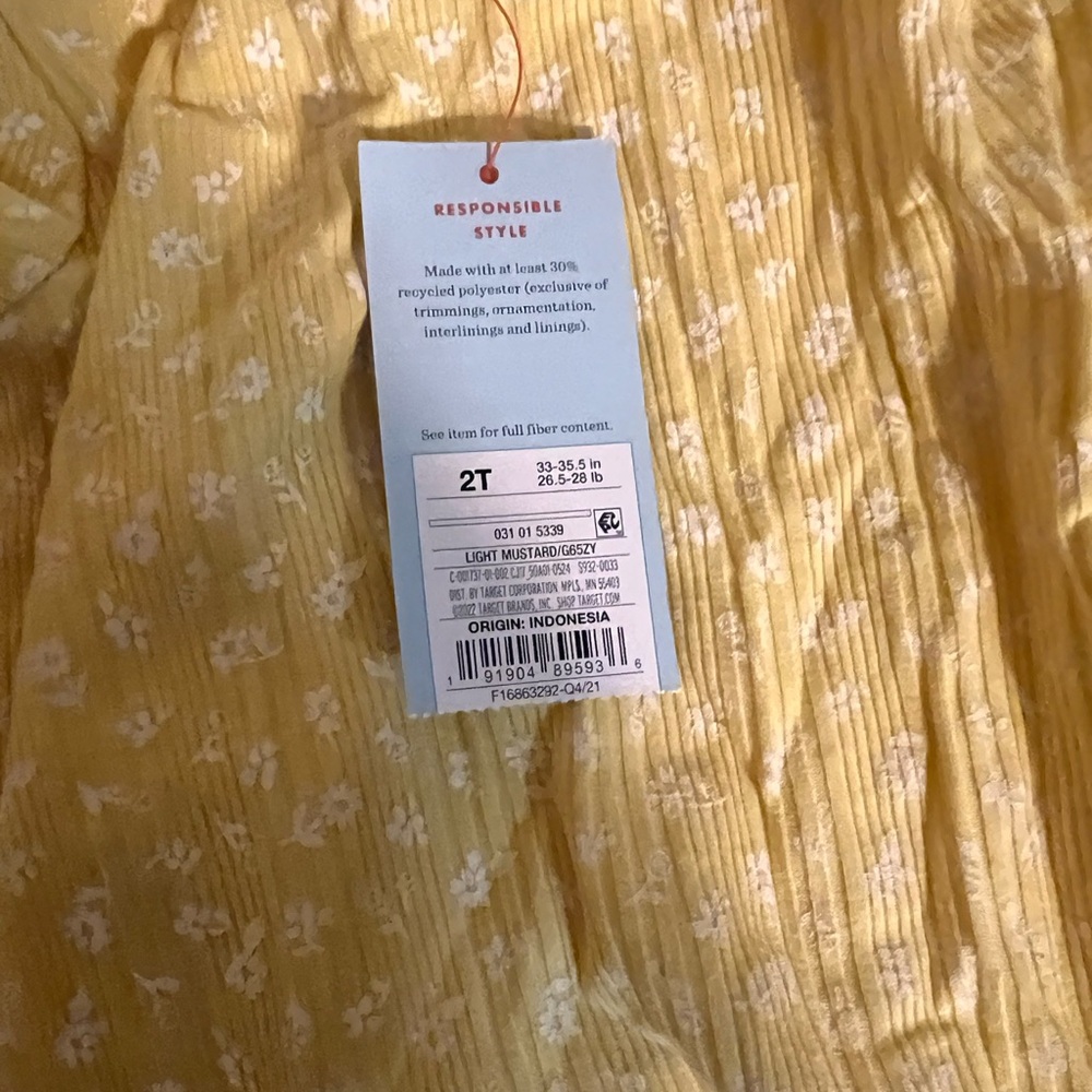 Yellow Floral Kids Shirt - Picture 4 of 5